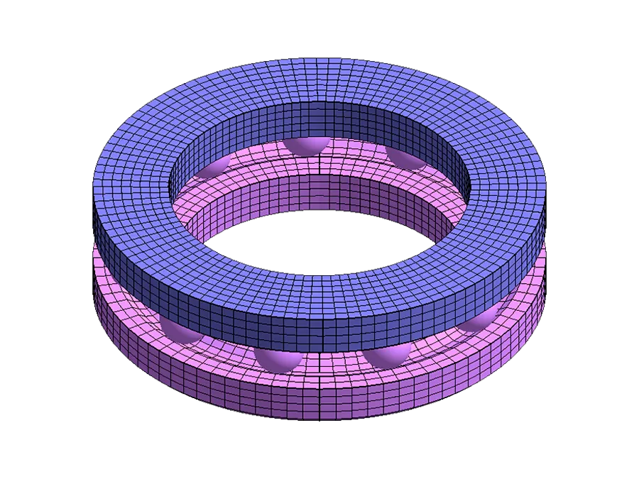 Axial two point contact ball bearings